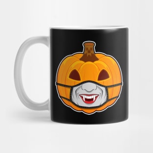 Pumpkin Halloween with Vampire Mask Mug